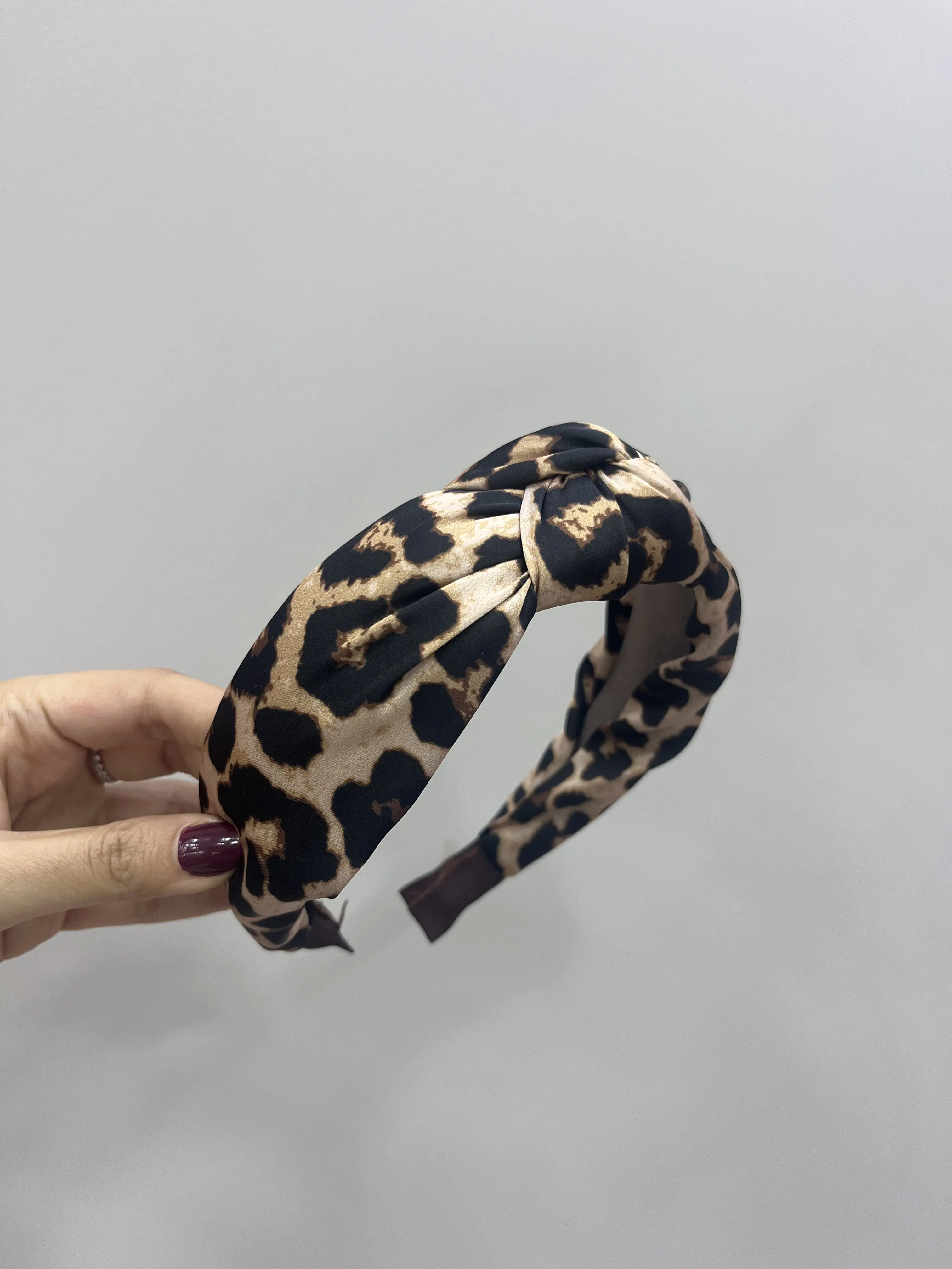 Animal print satin knot headband — Knot Headbands headpiece