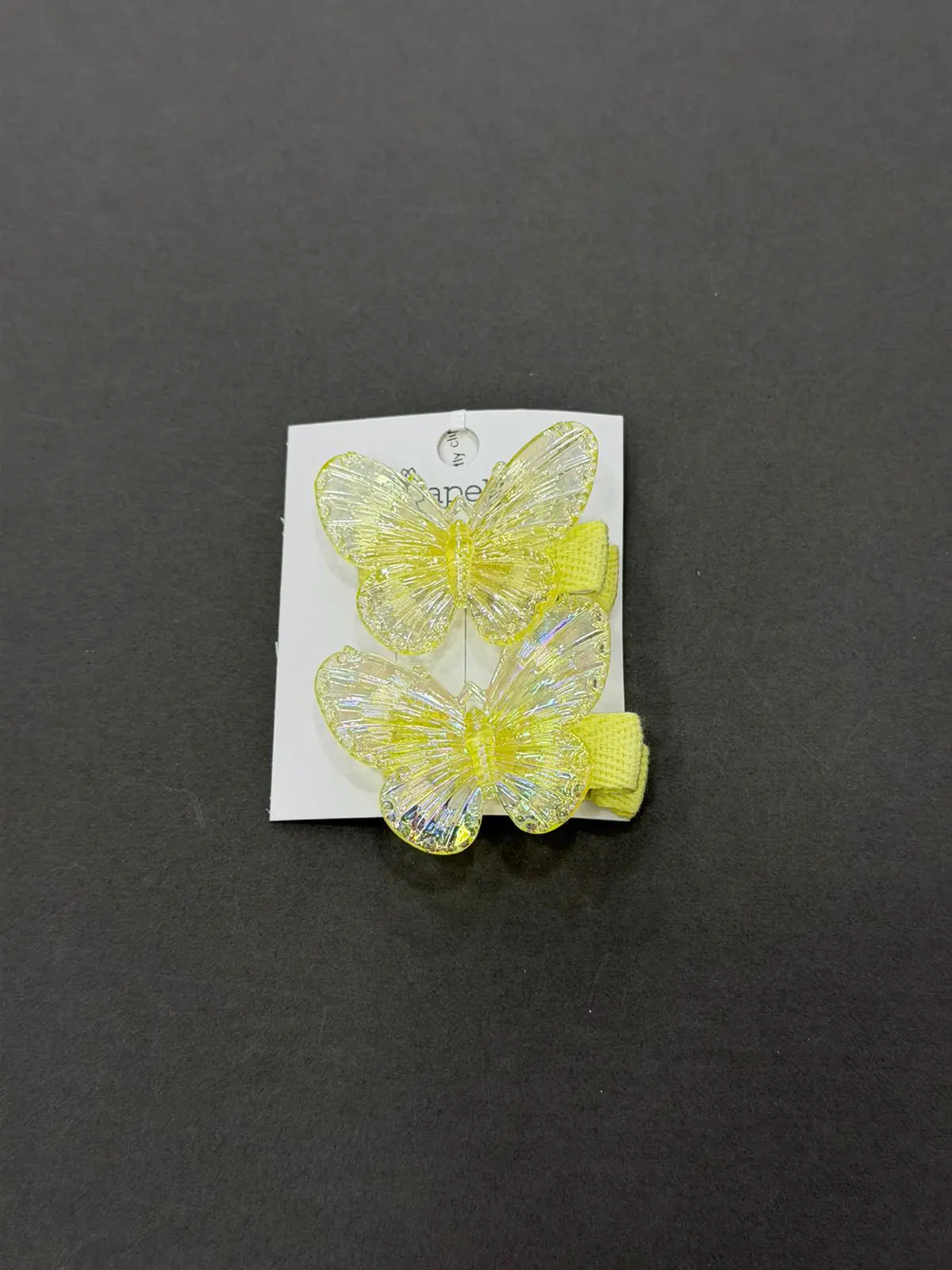 Yellow butterfly clips