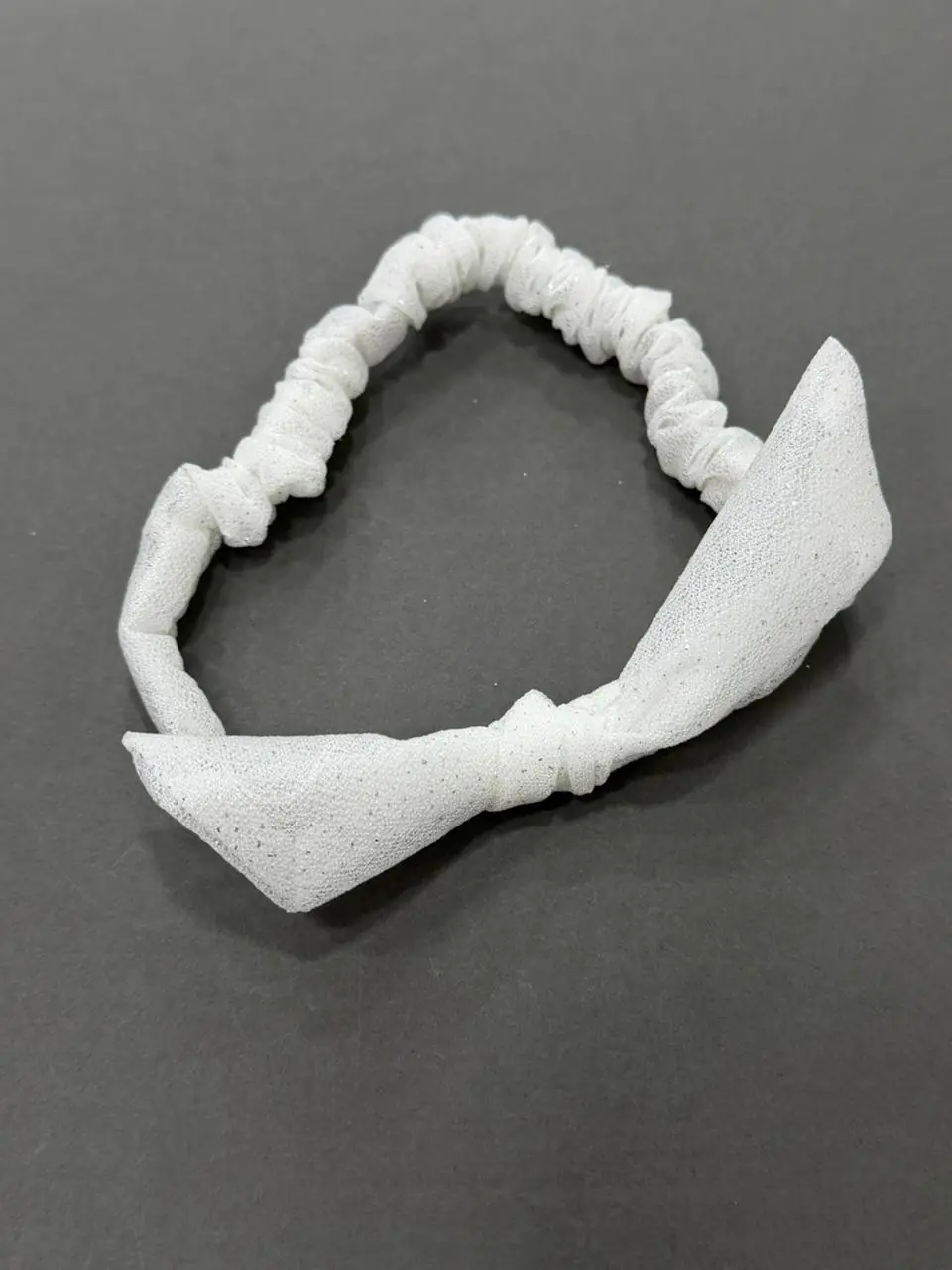 Glittery white headband
